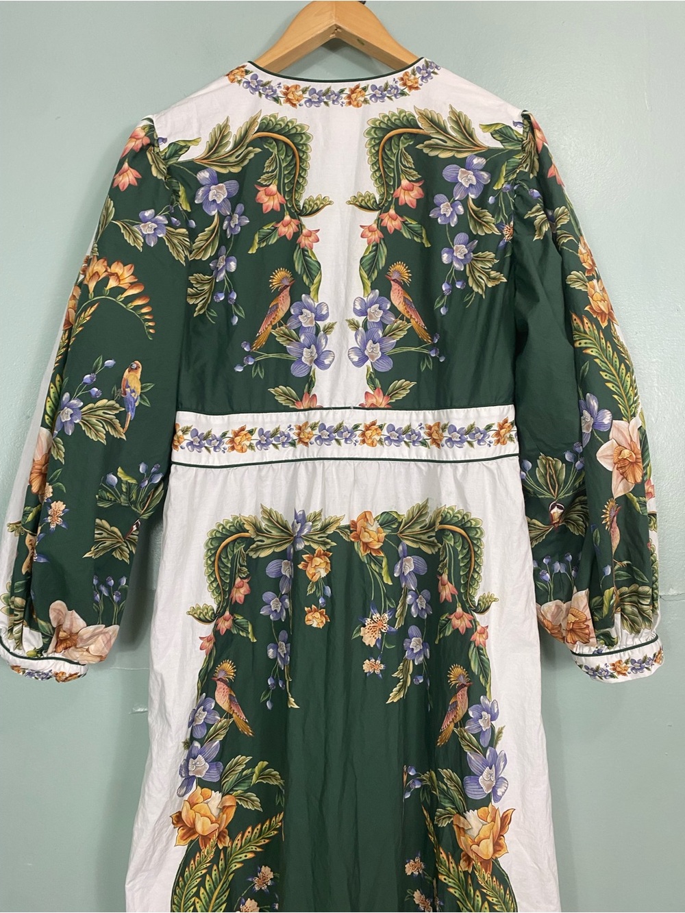 Farm Rio Green Nature V Neck Buttoned Maxi Dress Floral XL - Picture 11 of 14